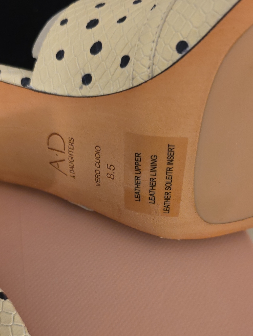 Cream Polka Dot Ruffle Slide Mules - Picture 3 of 7